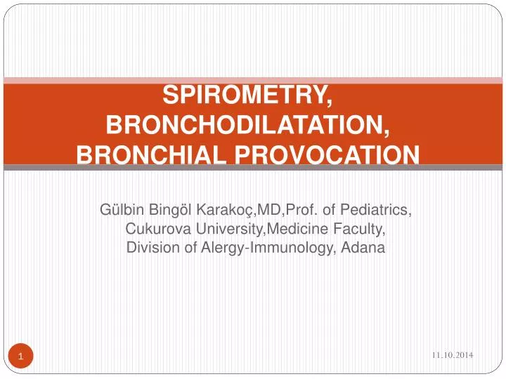 spirometry bronchodilatation bronchial provocation