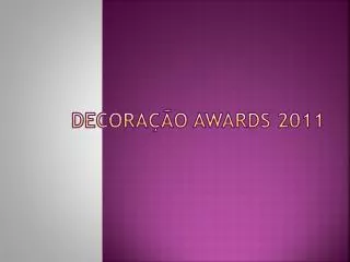decora o awards 2011