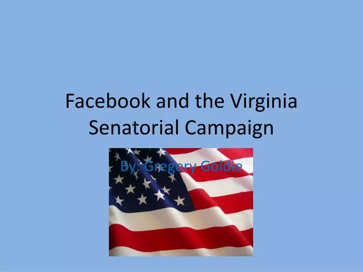 facebook and the virginia senatorial campaign