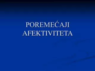 poreme aji afektiviteta