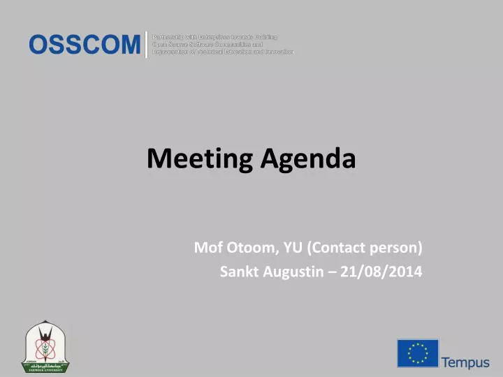 meeting agenda