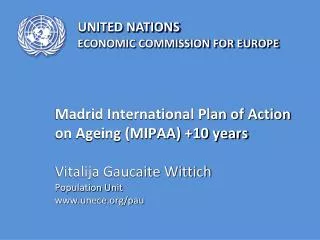 Ageing in the UNECE region