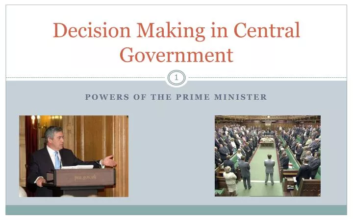 decision making in central government