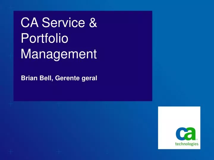 ca service portfolio management