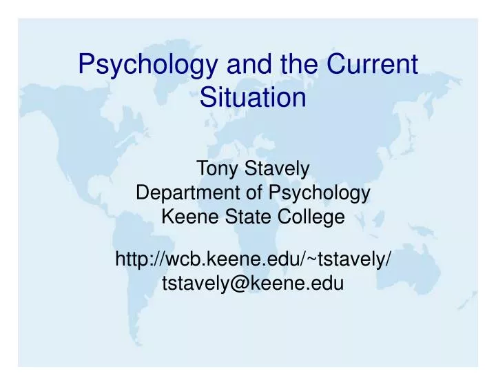 psychology and the current situation
