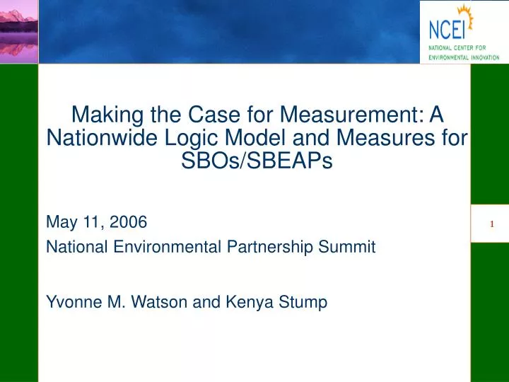 making the case for measurement a nationwide logic model and measures for sbos sbeaps