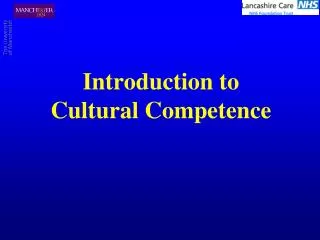 Introduction to Cultural Competence