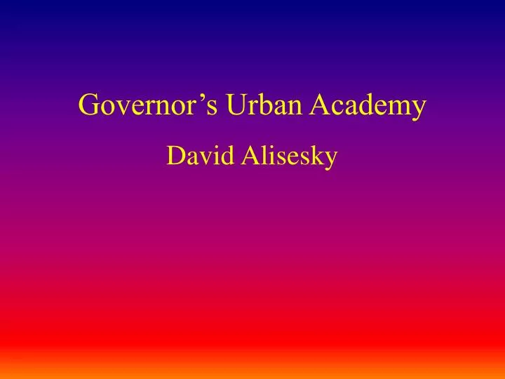 governor s urban academy