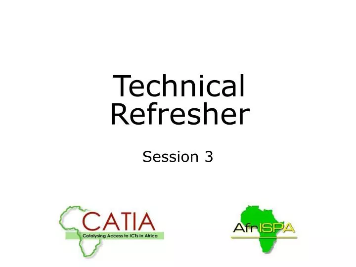 technical refresher