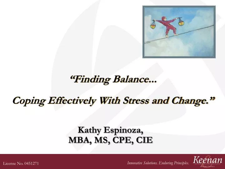 finding balance coping effectively with stress and change
