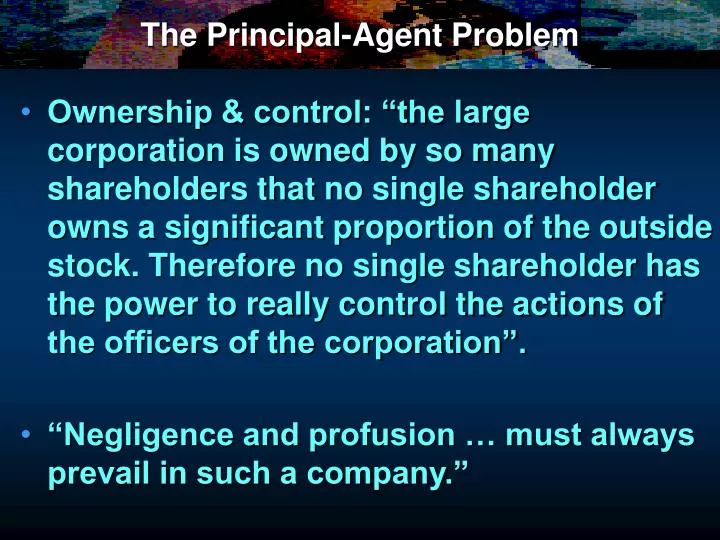 the principal agent problem