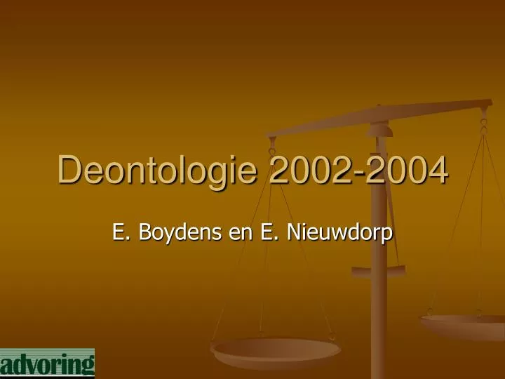 deontologie 2002 2004