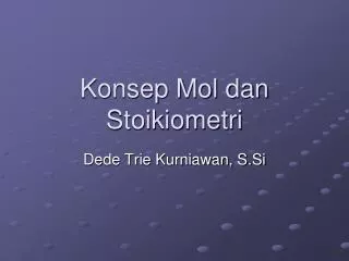 konsep mol dan stoikiometri