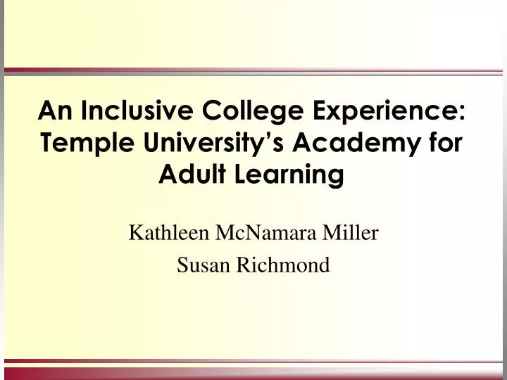 an inclusive college experience temple university s academy for adult learning