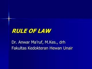 rule of law