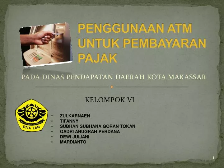 penggunaan atm untuk pembayaran pajak