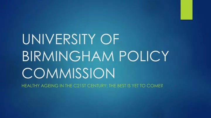 university of birmingham policy commission