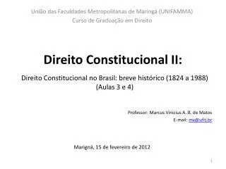 direito constitucional ii