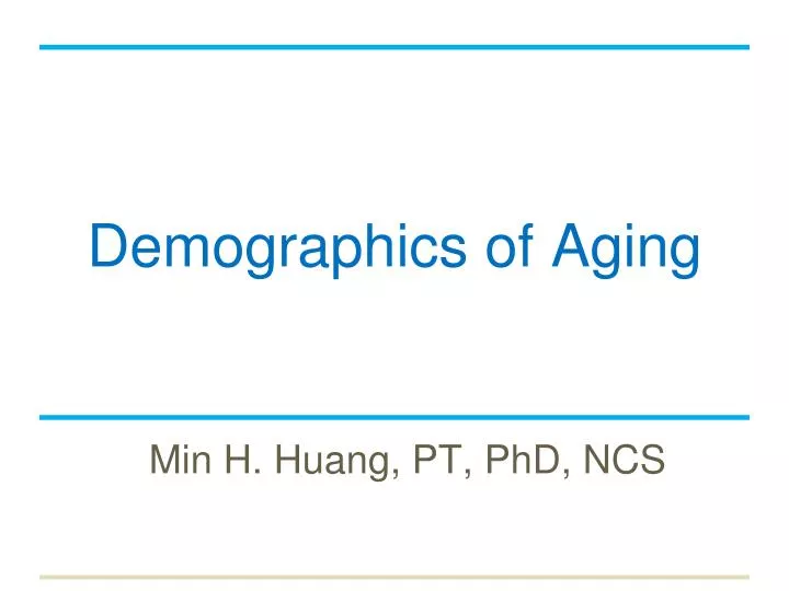 demographics of aging