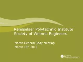 Rensselaer Polytechnic Institute Society of Women Engineers