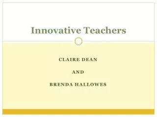Innovative Teachers