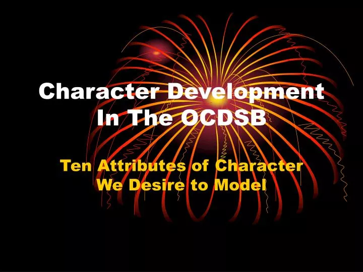 character development in the ocdsb