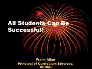 All Students Can Be Successful!