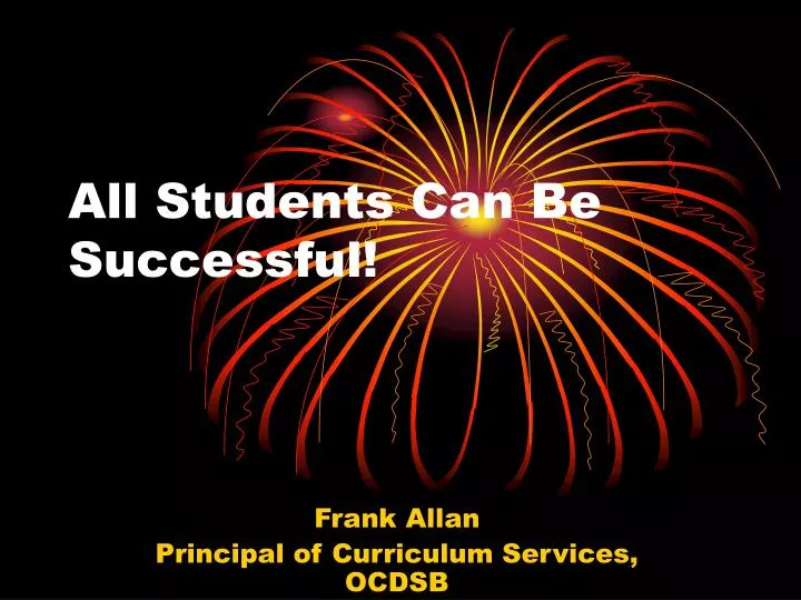 all students can be successful