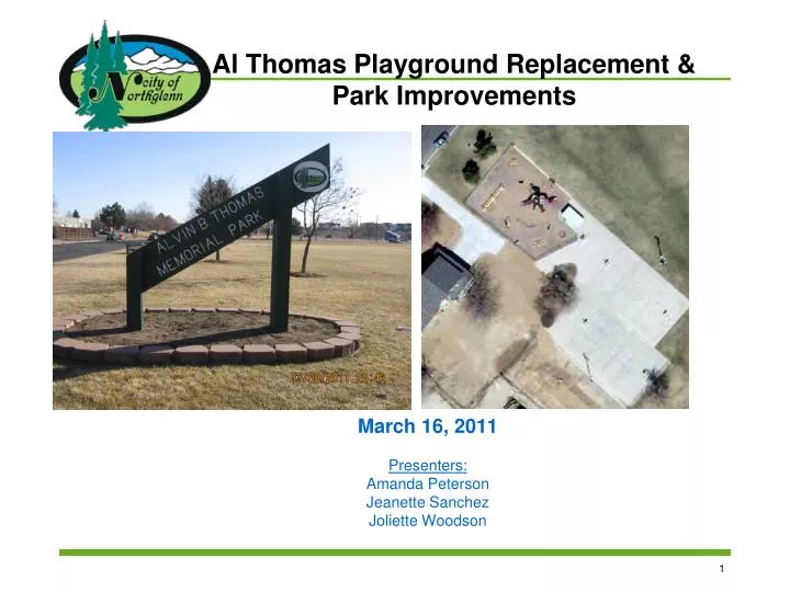 al thomas playground replacement park improvements