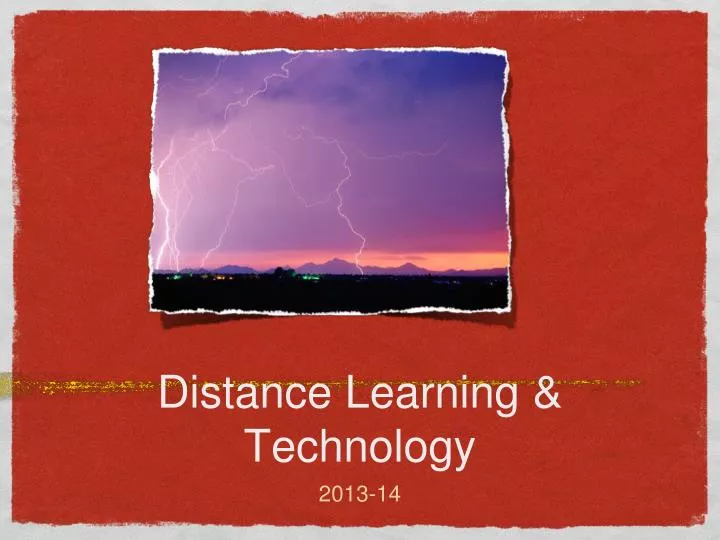 distance learning technology