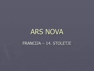 ars nova