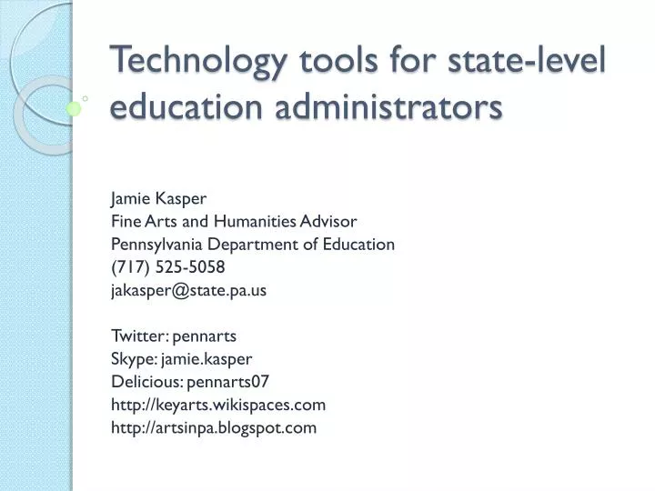 technology tools for state level education administrators