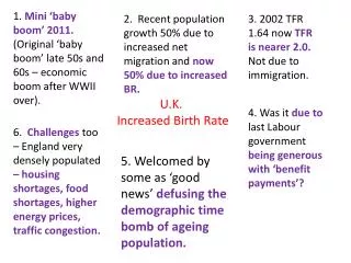 U.K. Increased Birth Rate
