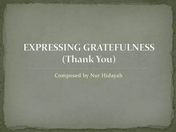 expressing gratefulness thank you