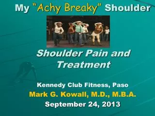 My “Achy Breaky ” Shoulder Shoulder Pain and Treatment