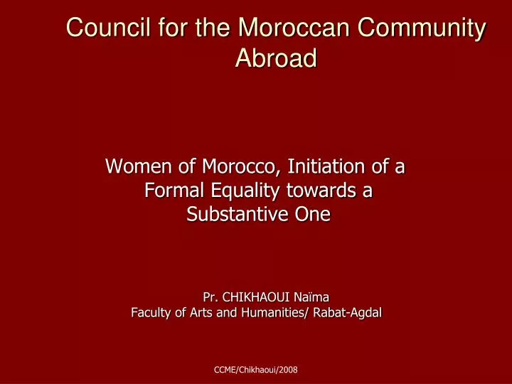 council for the moroccan community abroad