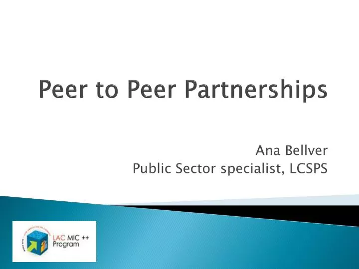 peer to peer partnerships