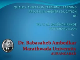 Dr. Babasaheb Ambedkar Marathwada University AURANGABAD