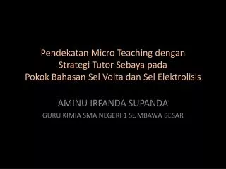 AMINU IRFANDA SUPANDA GURU KIMIA SMA NEGERI 1 SUMBAWA BESAR
