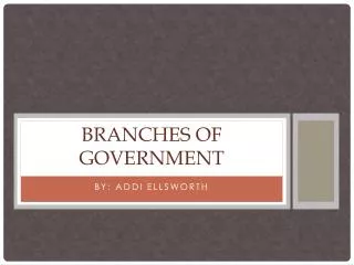 Branches of Government