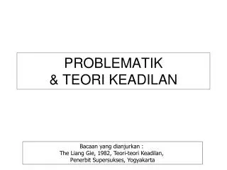 problematik teori keadilan