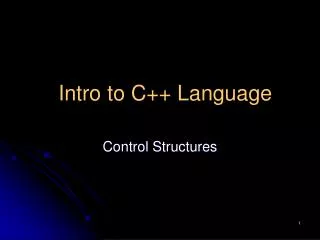 intro to c language