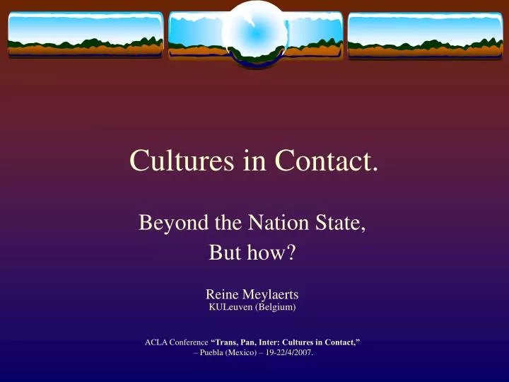 cultures in contact