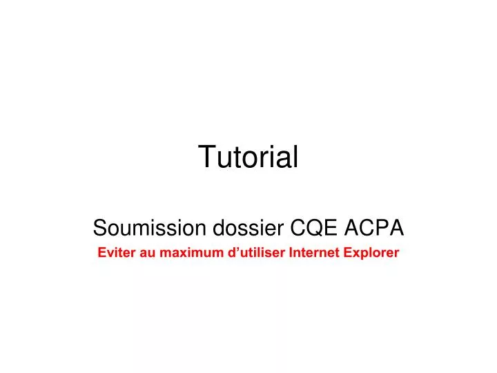 tutorial