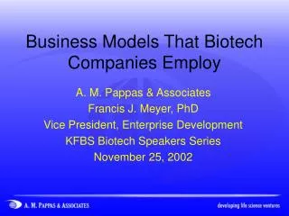 Business Models That Biotech Companies Employ