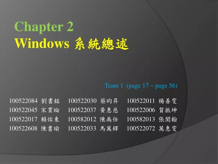 chapter 2 windows