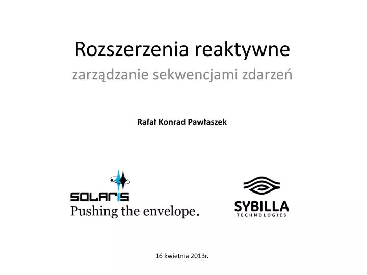 rozszerzenia reaktywne