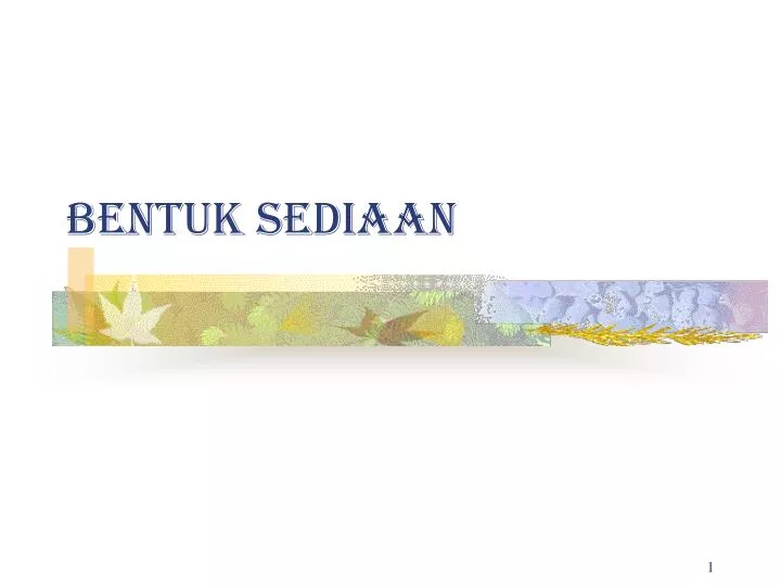 bentuk sediaan