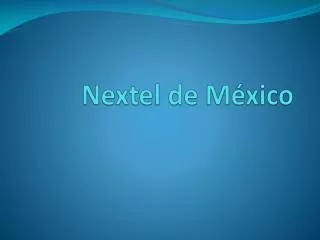 nextel de m xico