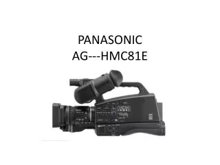 panasonic ag hmc81e